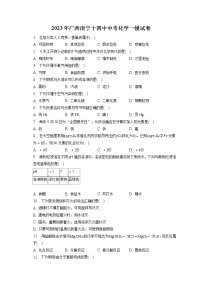 2023年广西南宁十四中中考化学一模试卷(含答案解析)