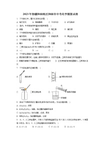 2023年新疆和田地区和田市中考化学模拟试卷（含答案解析）