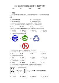 2023年江苏省扬州市江都区中考一模化学试题