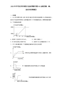 2023年中考化学冲刺复习坐标图像专题模拟新题专练-04金属及酸、碱、盐反应的图像③