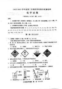 2023山东省青岛市西海岸二模化学试题