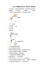 2023年湖南省长沙市中考化学一模试卷(含答案解析)