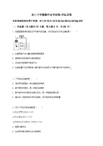 初三下学期期中化学试卷-学生用卷 (8)