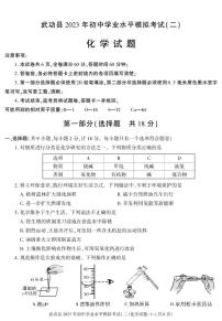 2023年陕西省咸阳市武功县初中学业水平考试模拟（二）化学试题