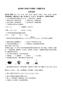 2023年江苏省扬州中学教育集团树人学校中考二模化学试题（含答案）
