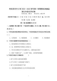 新疆阿克苏市2022-2023学年九年级上学期期末质量监测化学试卷