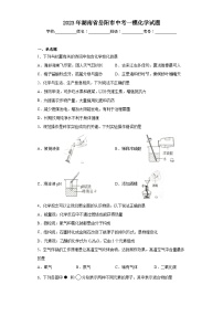 2023年湖南省岳阳市中考一模化学试题（含答案）