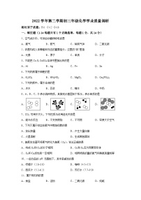 2023年上海市静安区中考二模化学试卷含详解