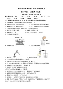 四川省攀枝花市直属学校2022-2023学年九年级4月联考化学试题(含答案)