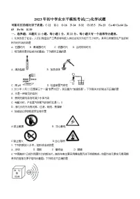 2023年山东省潍坊市潍城区中考二模化学试题（含答案）