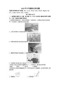 2023年山东省青岛莱西市中考二模化学试题