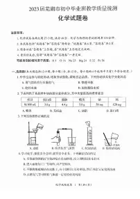 安徽省芜湖市2023届九年级中考三模化学试卷+答案