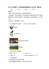 2023年宁夏银川九中教育集团阅海校区中考化学二模试卷（含解析）