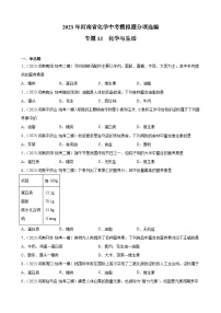 专题12  化学与生活——2023年河南省化学中考模拟题分项选编