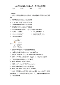 2023年江苏省徐州市铜山区中考三模化学试题(含答案)