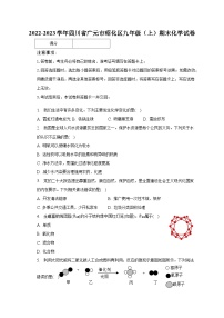 2022-2023学年四川省广元市昭化区九年级（上）期末化学试卷（含解析）