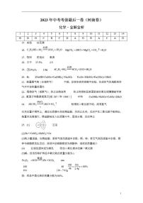 化学（河南卷）2023年中考考前最后一卷（参考答案）