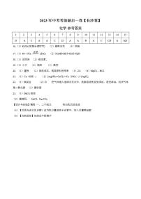 化学（长沙卷）2023年中考考前最后一卷（参考答案）