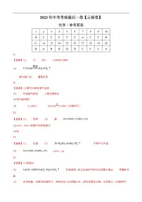 化学（云南卷）2023年中考考前最后一卷（参考答案）