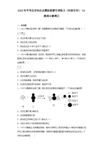 2023年中考化学知识点模拟新题专项练习(河南专用)-15微观示意图①