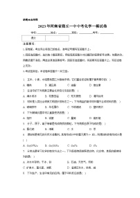 2023年河南省商丘一中中考化学一模试卷（含解析）