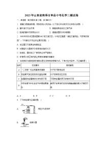 2023年山东省菏泽市单县中考化学三模试卷（含解析）