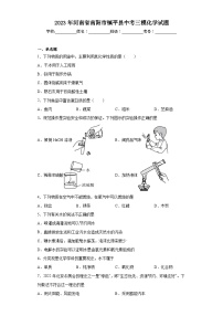 2023年河南省南阳市镇平县中考三模化学试题(含答案)