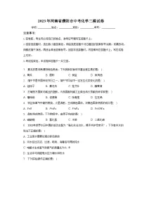 2023年河南省濮阳市中考化学二模试卷(含解析)