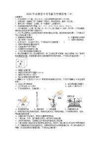 2023年安徽省中考考前化学模拟卷(9)