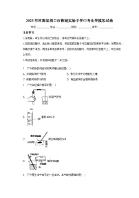 2023年河南省周口市郸城实验中学中考化学模拟试卷（含解析）