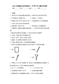 2023年安徽省合肥市第四十二中学中考三模化学试题(含答案)