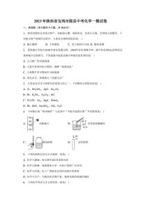 2023年陕西省宝鸡市陇县中考化学一模试卷（含解析）