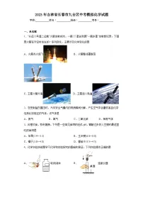 2023年吉林省长春市九台区中考模拟化学试题(含解析)