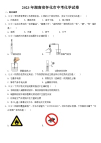 2023年湖南省怀化市中考化学试卷【含答案】