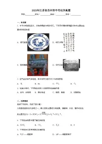 2023年江苏省苏州市中考化学真题（含解析）