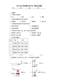 2023年江苏省镇江市中考一模化学试题（含解析）