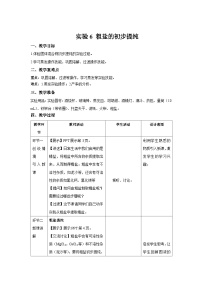 初中化学沪教版九年级下册基础实验6 粗盐的初步提纯教案设计