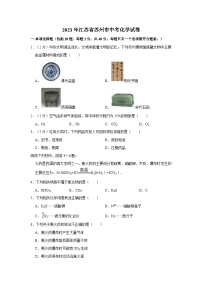 2023年江苏省苏州市中考化学试卷