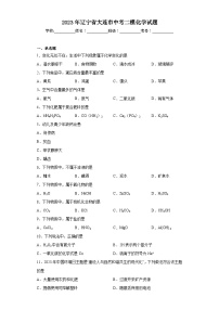 2023年辽宁省大连市中考二模化学试题（含答案）