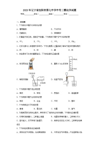 2023年辽宁省沈阳市第七中学中考三模化学试题（含解析）