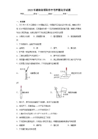 2023年湖南省邵阳市中考押题化学试题（含解析）