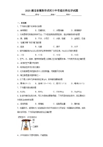 2023湖北省襄阳市老河口中考适应性化学试题（含解析）