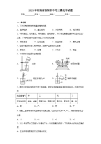 2023年河南省洛阳市中考三模化学试题（含解析）