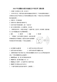 2023年安徽省合肥市高新区中考化学二模试卷（含解析）