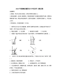 2023年湖南省衡阳市中考化学二模试卷(含解析)