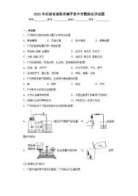 2023年河南省南阳市镇平县中考模拟化学试题（含解析）