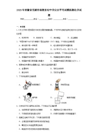 2023年安徽省芜湖市南陵县初中学业水平考试模拟测化学试题（含解析）