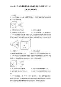 2023年中考化学模拟题知识点汇编专项练习（河北专用）-07元素及元素周期表