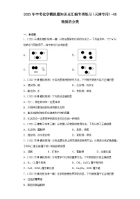 2023年中考化学模拟题知识点汇编专项练习（天津专用）-05物质的分类