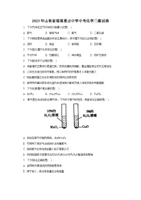 2023年山东省淄博重点中学中考化学二模试卷（含解析）